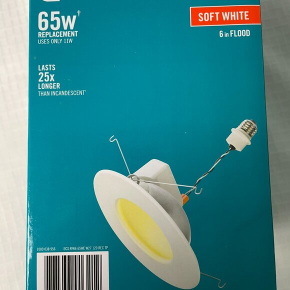 Ecosmart 65W Equivalent LED Downlight Soft White 4" Dimmable GU24 Energy Star - Picture 2 of 5